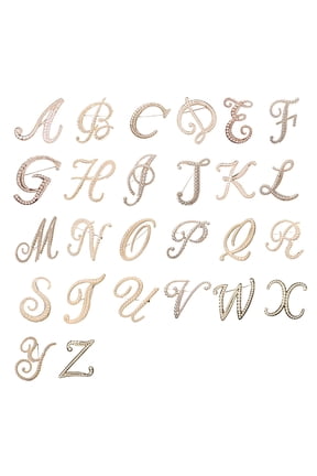 Letter Brooch Pins Initial Rhinestone Brooch for Women Crafts Gold A-Z 26 Letters Simulated Pearl Initial Letter Alphabet Brooches Pin Women Gifts Jewelry Accessories