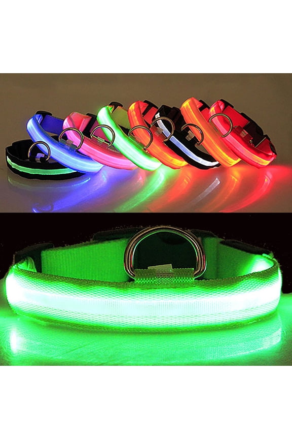 Light Up Dog Collar,LED Glow Collar with Three Lighting Modes Waterproof Dog Flashing Collar for Small Medium Large Dogs