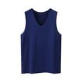 thumbnail image 1 of Meidiya Mens Sleeveless Vest V-Neck Polyester Fiber Ice Silk Vest T-Shirt Solid Color Breathable Stretchy, 1 of 7