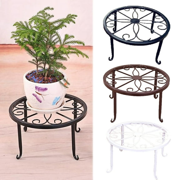Meidiya Metal Plant Stand Irons Planter Supports Floor Flower Pot Round Rack Display Flower Potted Rack Perfect for Home,Garden,Patio