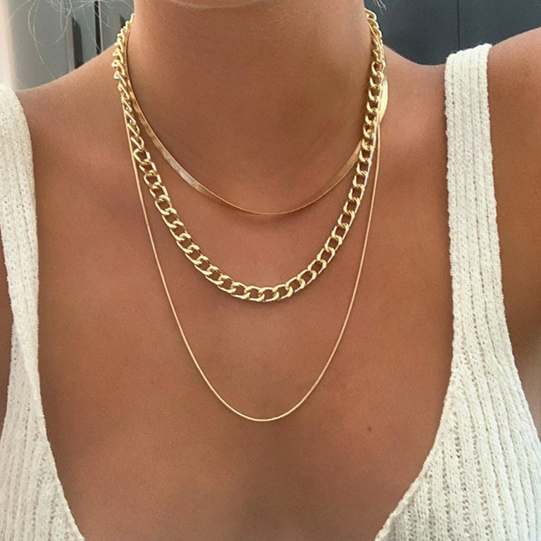 U-Chain Collar Necklace - Gold