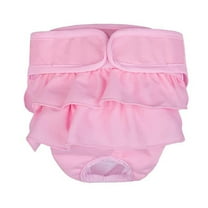 Meidiya Pet Soft Washable Female Diapers - Adjustable Female Dog Diapers,Comfort Breathable Reusable Doggy Diapers for Girl Dogs