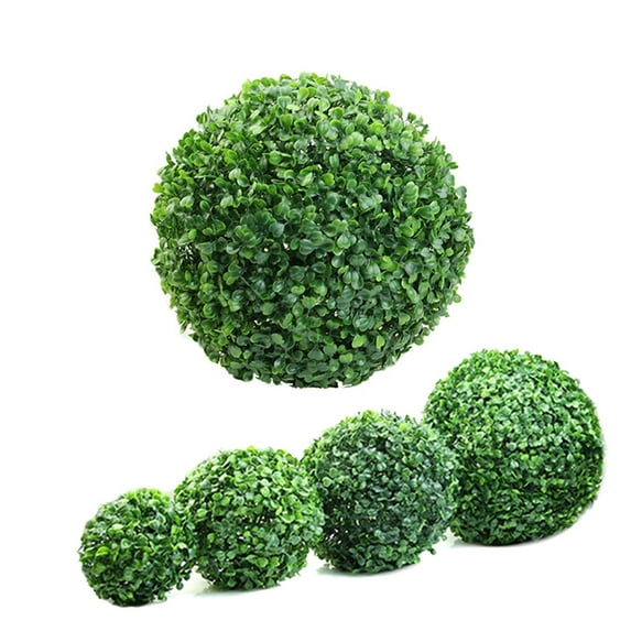 Meidiya Plastic Artificial Plant Topiary Ball Faux Boxwood Decorative Balls for Outdoor Backyard,Balcony,Garden,Wedding and Home Decor