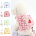 thumbnail image 1 of Meidiya Small Dog Harness Leash Set with Bags,Cute Plaid Friut No Pull Dog Harnesses for Small Dogs Cats Soft Breathable Mesh Puppy Dog Vest Harness, 1 of 8