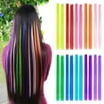 thumbnail image 1 of Meidiya Wig Colored Clip in Hair Extensions Heat-Resistant Synthetic straight Hair Extensions for Women Girls Kids Gift Multi-Colors Party Highlights Clip in Synthetic Hairpiece, 1 of 8
