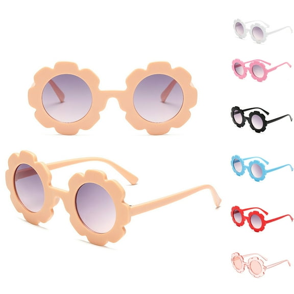 Meidiya Women Round Party Sunglasses Flower Shape Eyewear Funny Sunglasses for Boys Girls Party Favors