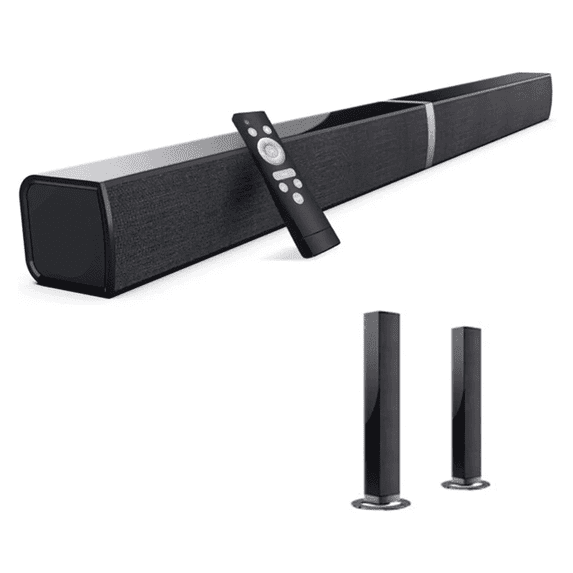 Bluetooth Sound bar for TV, Remote Control, Home Audio TV Speakers Sound Bar with Arc/Optical/AUX Connect