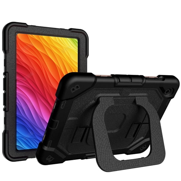 Case for Samsung Galaxy Tab A11+/A11 Plus 11" (X230/X236/X238),with Heavy Duty Shockproof Rugged Stand Hand Strap Protective, Black