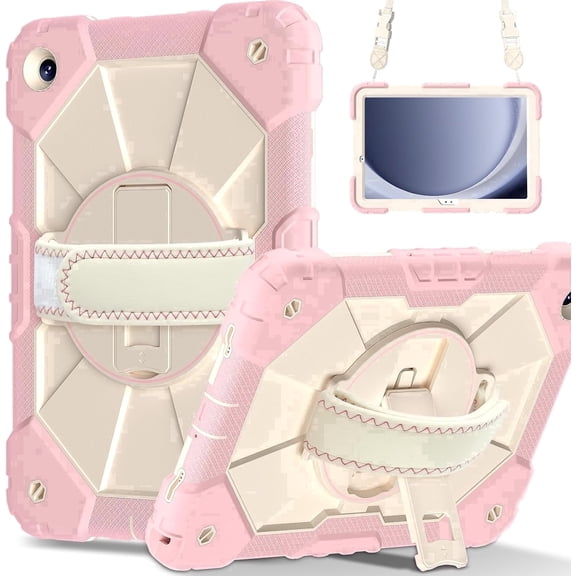 Case for Samsung Galaxy Tab 11" A11/A11 plus/A9 plus (X230/X236B/X210/X216/X218) Rose Red+Cream Stone