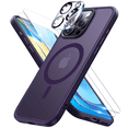 thumbnail image 1 of Meifigno Magnetic Case for iPhone 16 Pro Max (6.9 Inch), with 2Pack Screen Protectors and 1 Pack Camera Cover, Purple, 1 of 6