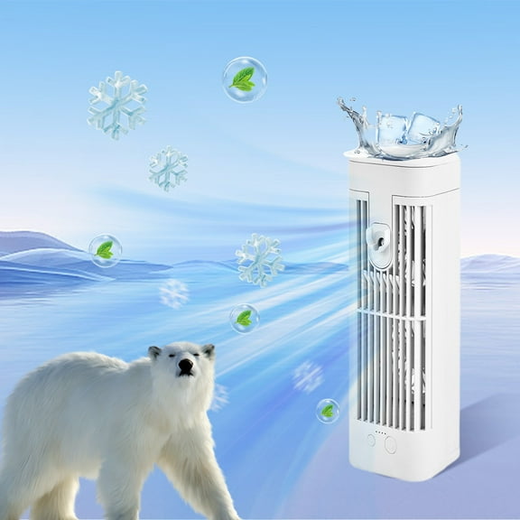 Meigap Small Personal Cooling AC Fan Portable Ac Units Compact Air Conditioner Portable Air Conditioner Bedroom Bedroom Air Conditioner (White)