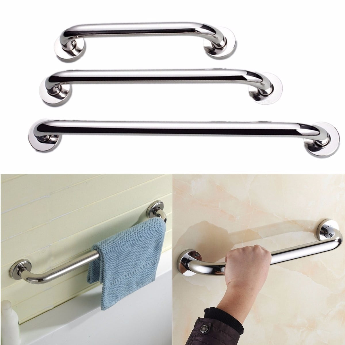 Easy Mount Tub Rail with 15 Grip Handle