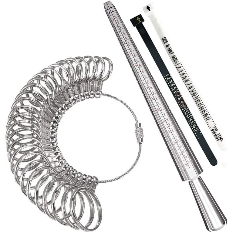 Meihejia Ring Sizer Measuring Tool,Aluminum Ring Mandrel and 