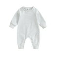 thumbnail image 1 of Meihuid Baby Jumpsuit, Long Sleeve Crew Neck Solid Color Fall Romper Clothes, 1 of 9