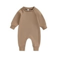 thumbnail image 1 of Meihuid Baby Jumpsuit, Long Sleeve Crew Neck Solid Color Fall Romper Clothes, 1 of 9