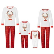 Meihuid Christmas Family Matching Plaid Flannel Pajama Pj Sets
