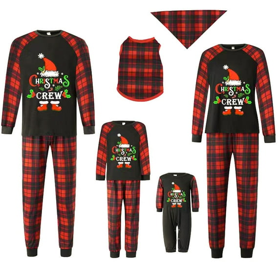 Meihuid Christmas Family Pajamas Holiday Christma Pajama Family Matching Pjs Set Sleepwear Elk Xmas Jammies