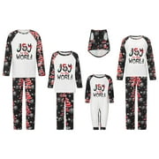 Meihuid Christmas Family Pajamas Matching Holiday Pajama Xmas Sleepwear Christmas Loungewear Set Jammies for Couples Kids Baby