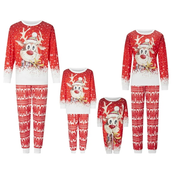 Meihuid Christmas Family Pajamas Matching Sets Christmas Sleepwear Pjs Outfit for Family Christmas Holiday