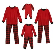Meihuid Christmas Pajamas for Family 2023 Family Matching Outfits Xmas Long Sleeve Family Jammies Matching Holiday Pajamas