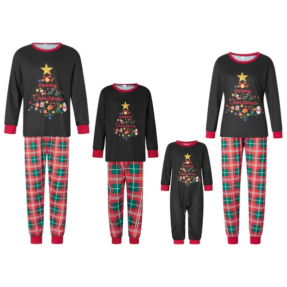Meihuid Christmas Pajamas for Family Red Plaid Matching Family Christmas Pajamas Pj Pants Christmas 2023(Baby, Kids, Men, Women)