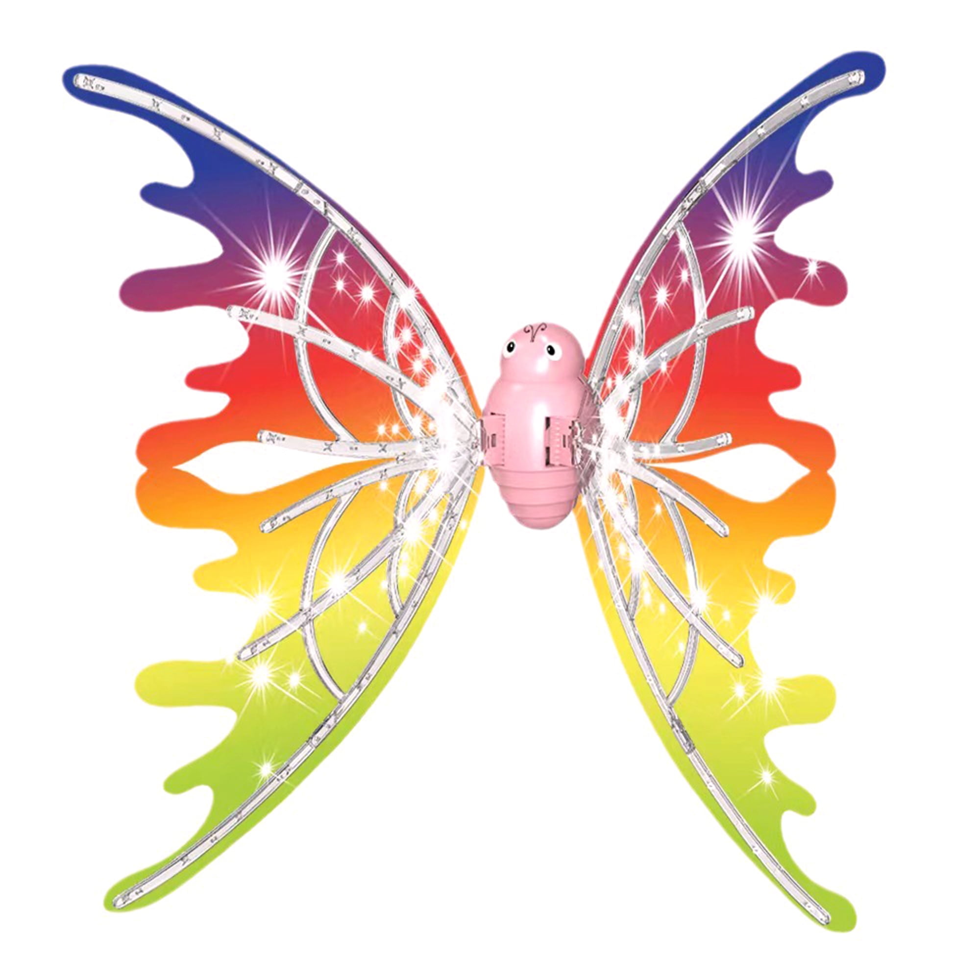 Meihuid Electrical Fairy Wings for Girls with LED Light Up and Flapping Butterfly Design