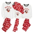 thumbnail image 1 of Meihuid Family Christmas Elk Pattern Round Neck Long Sleeves Pajamas Trousers, 1 of 9