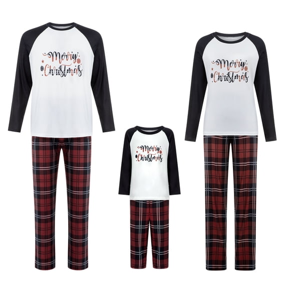 Meihuid Family Matching Christmas Pajama Sets Christmas tree Top Pants 2PCS Sleepwear Christmas PJs Bodysuits
