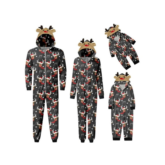 Meihuid Family Matching Christmas Pajamas Set, Cute Elk Sleepwear for Boys Girls Dad Mum