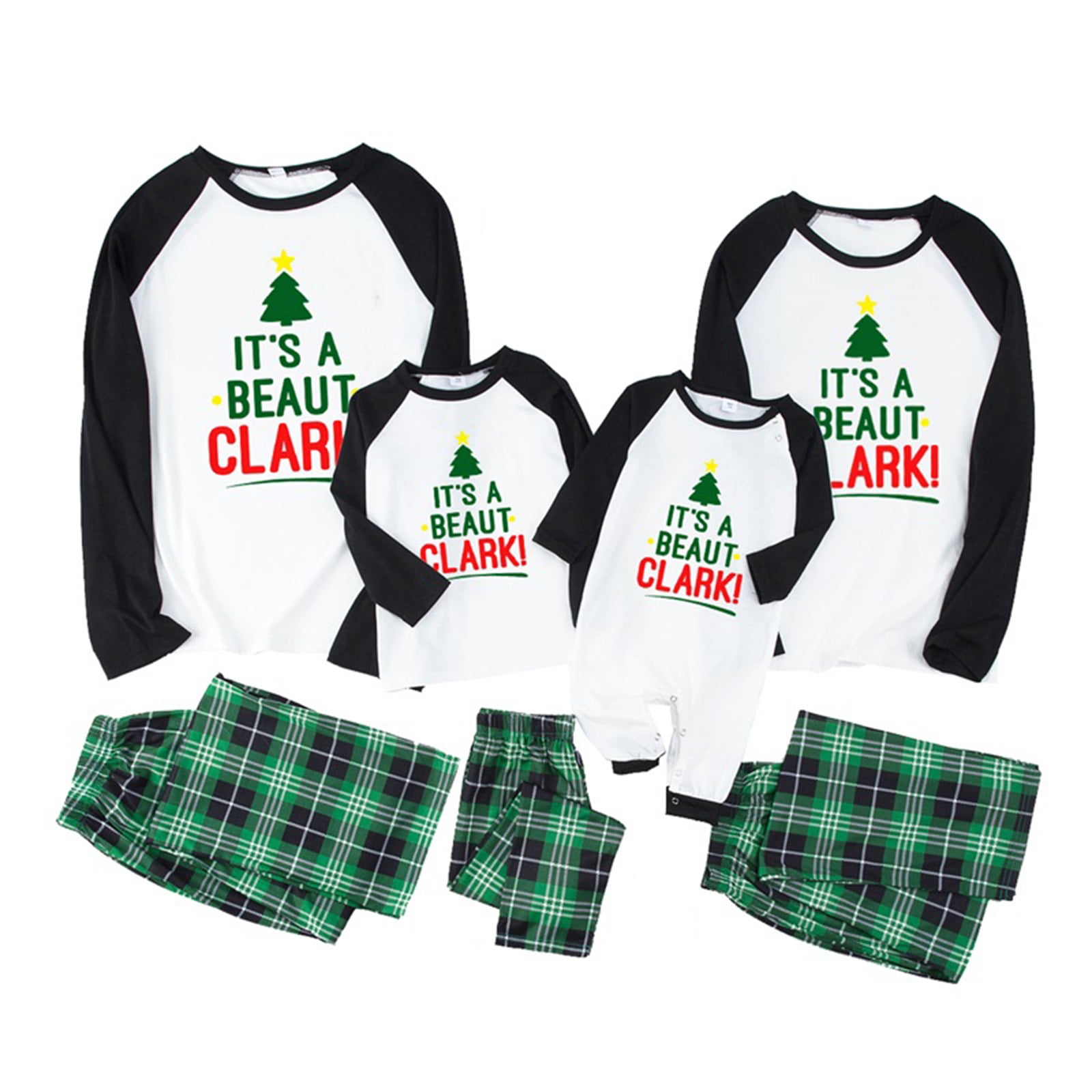 Meihuid Family Matching Christmas Pajamas Set Sleepwear Jumpsuit Hoodie ...