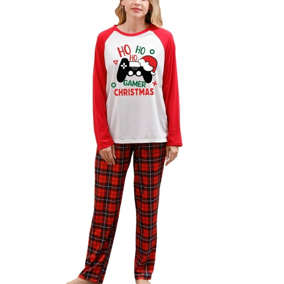 Meihuid Family Matching Pajamas Christmas Jammies Clothes Cotton Holiday Sleepwear Sets Long Sleeve Pjs