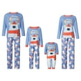 thumbnail image 1 of Meihuid Family Matching Pajamas Set Christmas PJ's Sleepwear Printed Top and Striped Bottom, 1 of 8