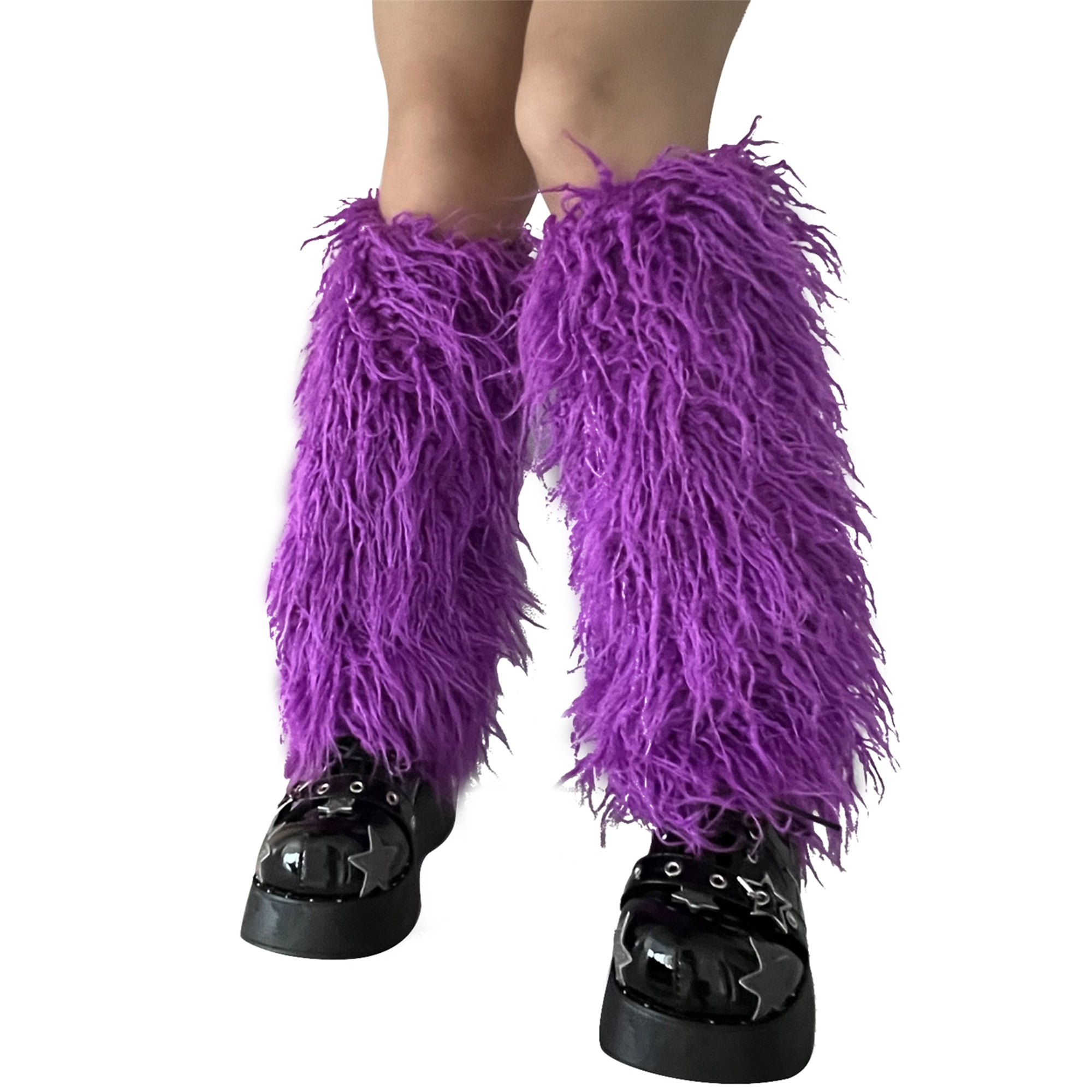 Meihuid Furry Boot Covers for Women Faux Fur Leg Warmers