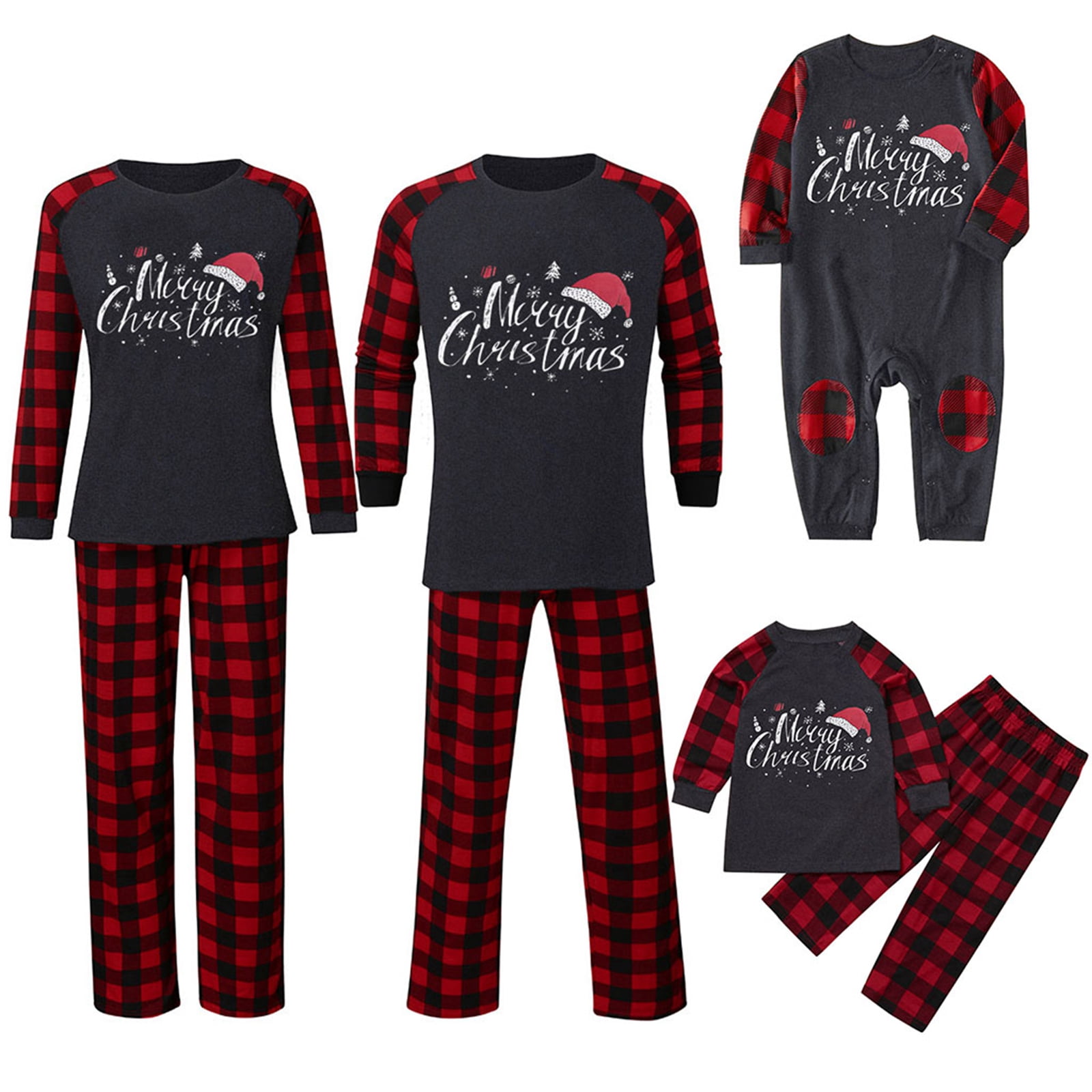 Meihuid Holiday Christmas Family Pajamas Matching Set Moose Xmas Pjs ...