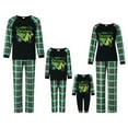 thumbnail image 1 of Meihuid Matching Family Pajamas Sets Christmas PJ's Letter Print Top and Plaid Pants Jammies Sleepwear, 1 of 9