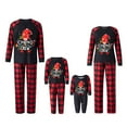 thumbnail image 1 of Meihuid Matching Family Pajamas Sets Christmas PJ's with Letter and Plaid Printed Long Sleeve Tee and Bottom Loungewear, 1 of 6