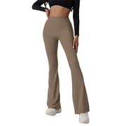 Meihuid Skinny Stretch Flare Pants for Women, High Waist Yoga Athletic Leggings