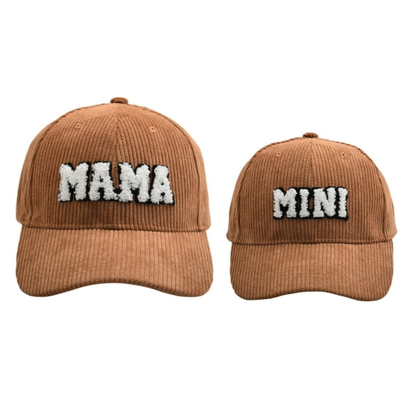 Meihuid Mom Daughter Matching Caps: Corduroy Baseball Hats for a Coordinated Style