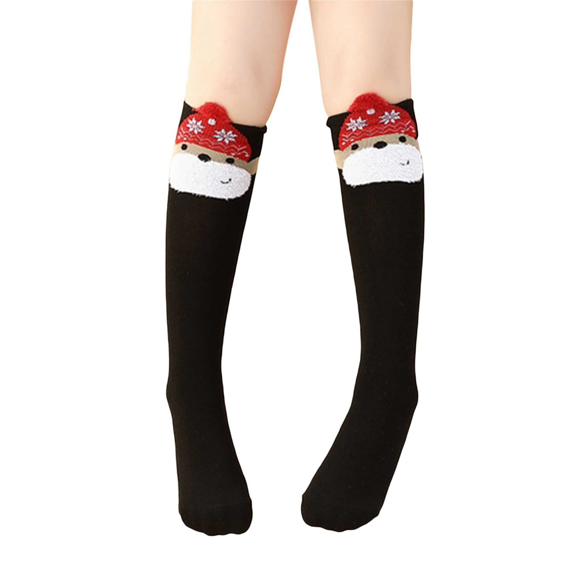 Meihuid Uniform Tube Stockings with Cartoon Animal Print for Kids Girls