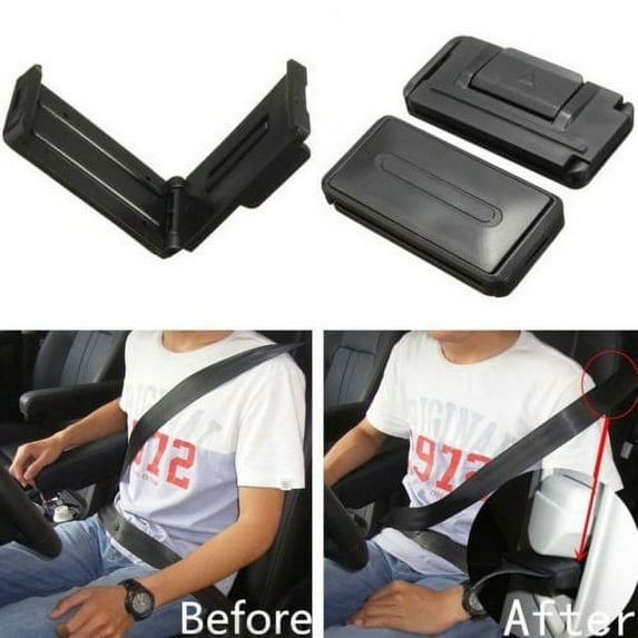 Meihuida 2pcs Car Auto Safety Seat Belt Adjuster Clip Stopper Buckle Improves Comfort Safety