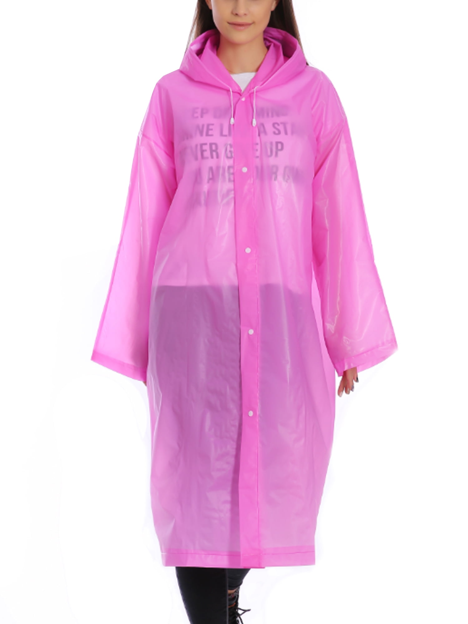 Meihuida Women Men Waterproof Jacket Clear PVC Raincoat Rain Coat ...