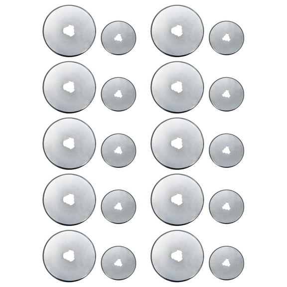 Meiiso 10-Pack 45mm Stainless Steel Round Rotary Fabric Leather Cutter