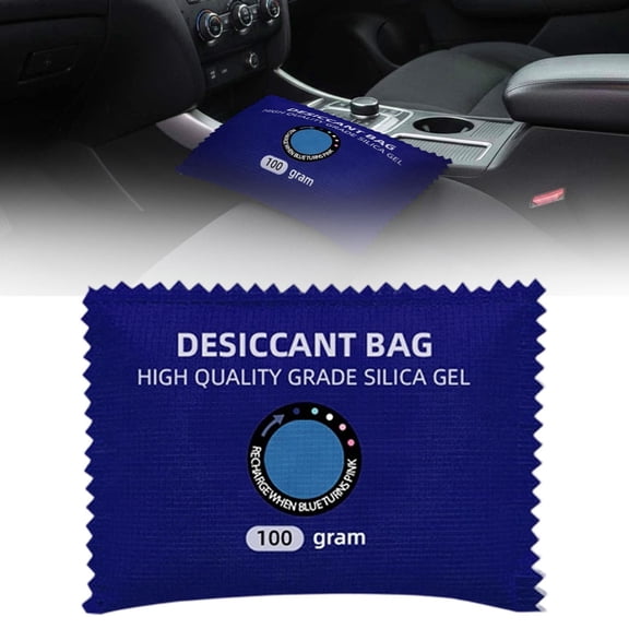Meiiso 100G Blue Silica Gel Desiccant Color-Changing Blue To Pink Window Dehumidifier, Reusable Microwave Rechargeable for Car Closet