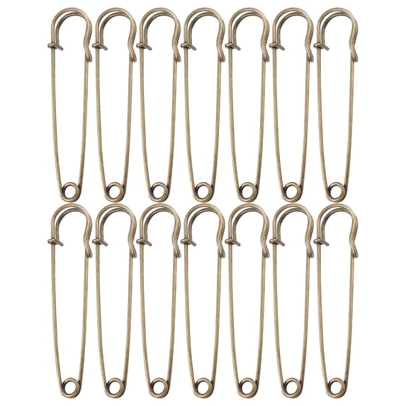 Meiiso 15-Pack Bronze Paper Clips 1.5 Inch, Retro Large Giant Brooch Accessories