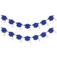 thumbnail image 1 of Meiiso 2-Pack Graduation Cap Garland Blue Tassel Pendant, Glitter Pre Strung Congrats Grad with Tassel Banner Decor College High School, 1 of 9