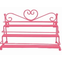 Meiiso 3-Layer Heart-Shaped Nail Polish Shelf, 3 Layer Heart Nail Polish Shelf Cosmetic Display Stand Holder Rack Organizer