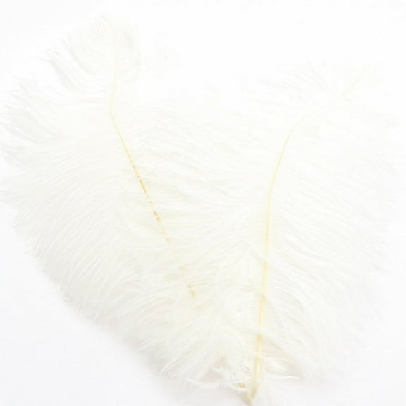 Meiiso 32Cm Colorful Ostrich Feathers, White, Wedding Stage Decor, About 32 Cmcolorful Feathers Wedding Decoration Flower Arrangement Stage Clothing Decoration