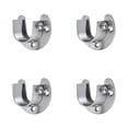 thumbnail image 1 of Meiiso 4Pcs 22Mm Shower Curtain Rod Bracket Closet Rod End Supports U-Shaped Flange Holder, Wardrobe Rod Support with Screws, 1 of 5