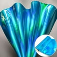 thumbnail image 1 of Meiiso A4 Holographic Mirror Faux Leather Sheet In Blue, Colored Faux Leather Sheets Upholstery Crafts Fabric for Bag Making Diy Making, 1 of 6