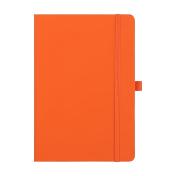 Meiiso A5 Strap Bound Notebook, Orange M Size Hardcover with Pen Loop, 1-Piece, Strapped Notebook, Supply